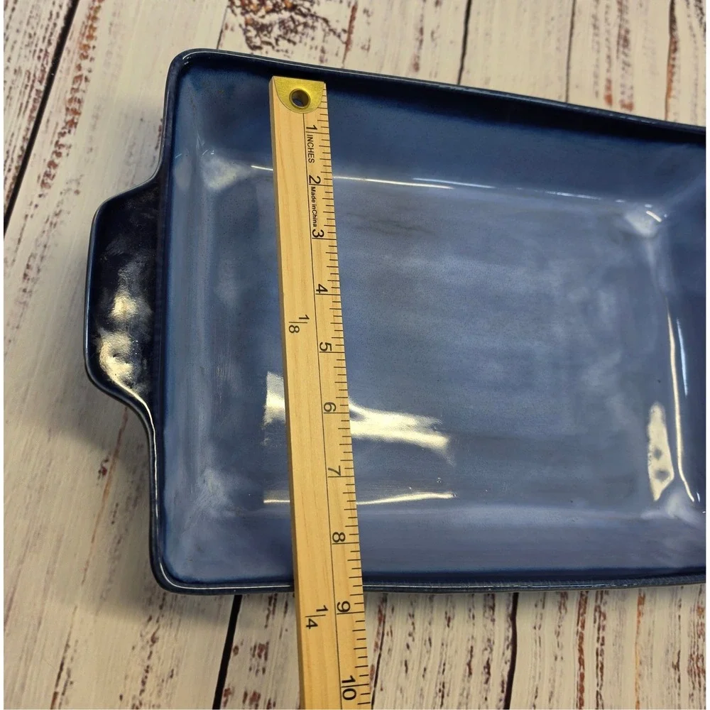 Sango Bakeware Dish Nova Blue 4934 Blue Good Ceramic Rectangular Baker 13.5in